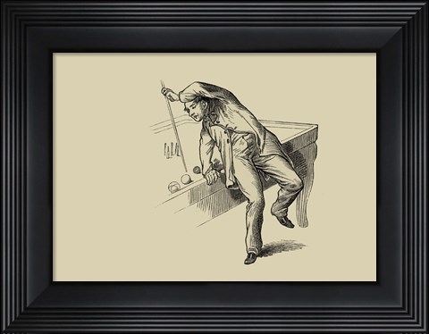 Framed Pool Hall Antics IV Print