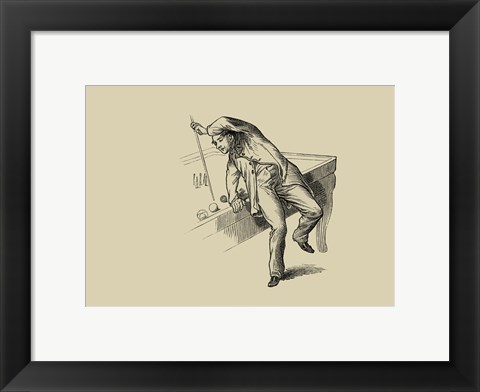 Framed Pool Hall Antics IV Print