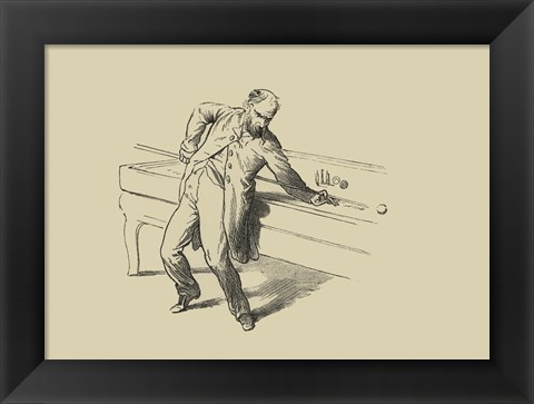 Framed Pool Hall Antics V Print