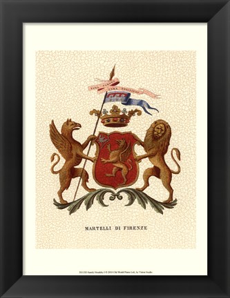 Framed Stately Heraldry I Print