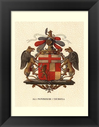 Framed Stately Heraldry III Print