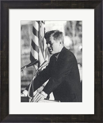 Framed JFK Visit Print