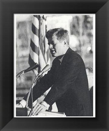 Framed JFK Visit Print