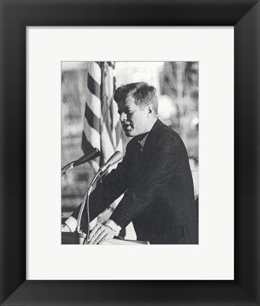 Framed JFK Visit Print