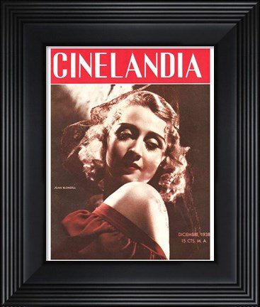 Framed Joan Blondell CINELANDIA Magazine Print