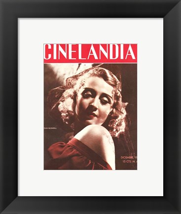 Framed Joan Blondell CINELANDIA Magazine Print