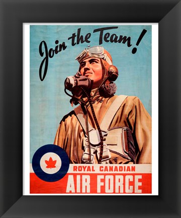 Framed Join the Team RCAF Print