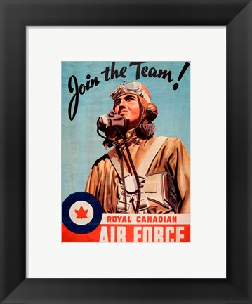 Framed Join the Team RCAF Print