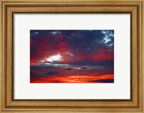 Framed Kihei Red Sunset Print