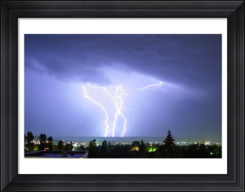 Framed Lightning Print