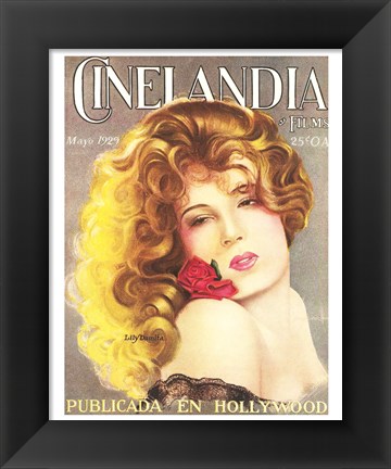 Framed Lili Damita CINELANDIA Magazine Print