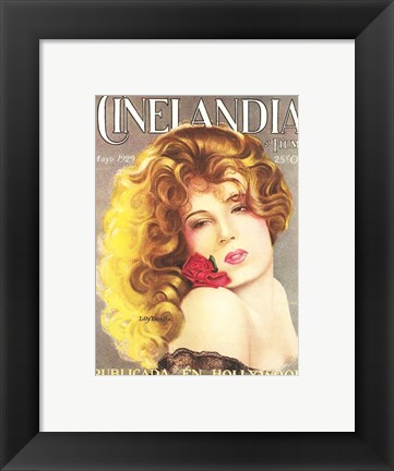 Framed Lili Damita CINELANDIA Magazine Print