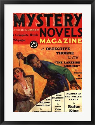 Framed Mystery Novels Magazine Spring 1933 Print