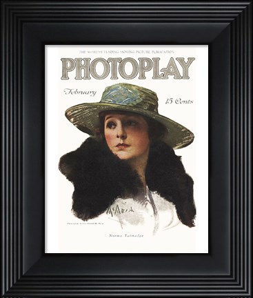 Framed Norma Talmadge Photoplay Print