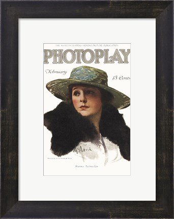 Framed Norma Talmadge Photoplay Print