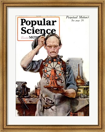Framed Perpetual Motion by Norman Rockwell Print