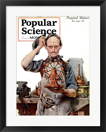 Framed Perpetual Motion by Norman Rockwell Print