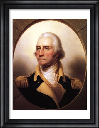 Framed Portrait of George Washington Print