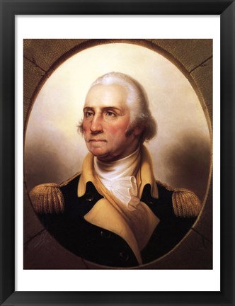 Framed Portrait of George Washington Print