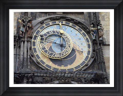 Framed Prague - Astronomical Clock Detail Print