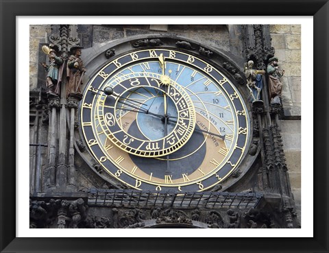 Framed Prague - Astronomical Clock Detail Print