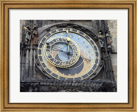 Framed Prague - Astronomical Clock Detail Print