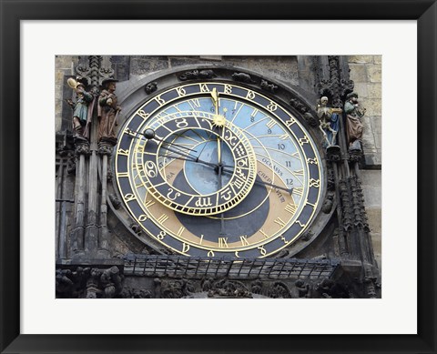 Framed Prague - Astronomical Clock Detail Print