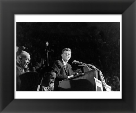 Framed President Addresses State Democratic Chairman George Farr Print