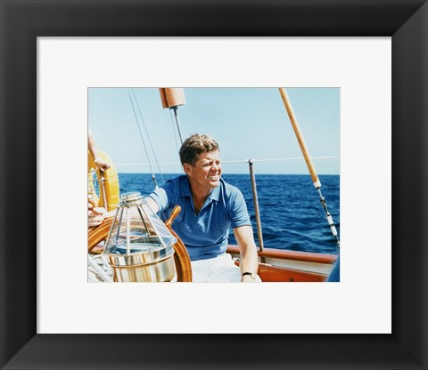 Framed President Kennedy Vacations at Hammersmith Farm Print