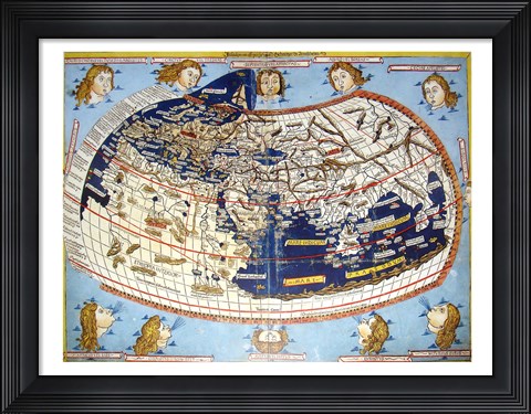 Framed Ptolemaic Map Print