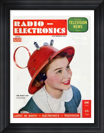 Framed Radio Electronics Cover June 1949 Print