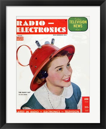 Framed Radio Electronics Cover June 1949 Print