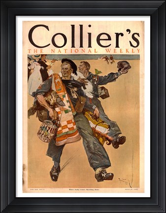 Framed Reuterdahl Colliers Cover June 20 1908 Print