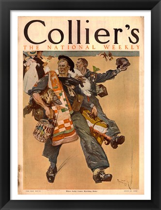 Framed Reuterdahl Colliers Cover June 20 1908 Print