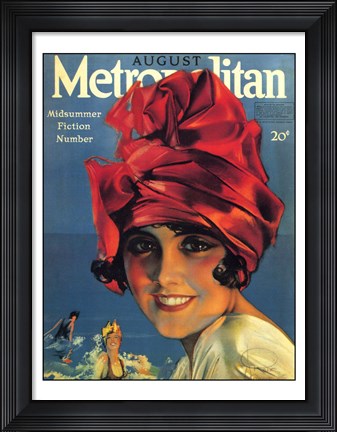 Framed Rolf Armstrong Metropolitan Jan 1918 Print