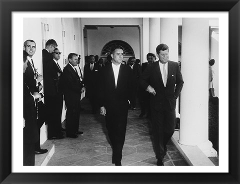 Framed Sargent Shriver with JFK Print