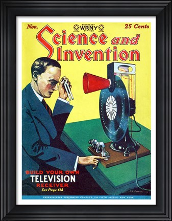 Framed Science and Invention Nov 1928 Cover Print