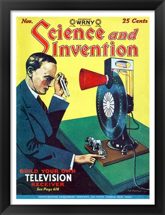 Framed Science and Invention Nov 1928 Cover Print