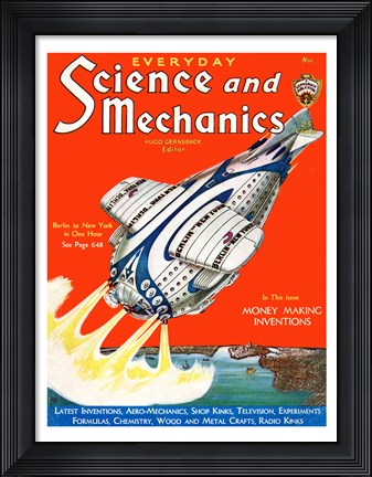 Framed Science and Mechanics Nov 1931 Cover Print