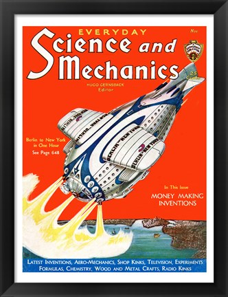 Framed Science and Mechanics Nov 1931 Cover Print