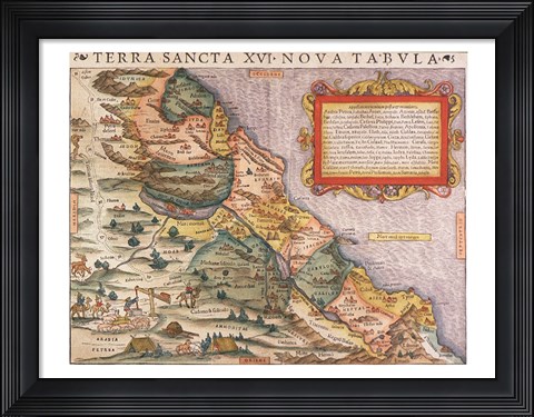 Framed Sebastian Munster, Ptolemy. Terra Sancta XVI Print