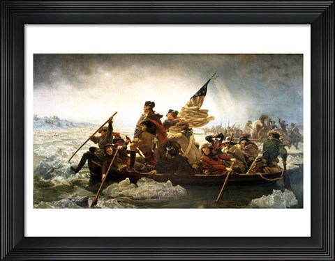 Framed Washington Crossing the Delaware by Emanuel Leutze Print