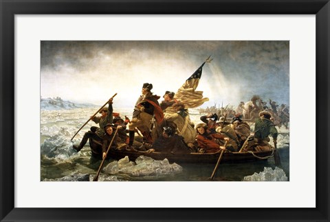 Framed Washington Crossing the Delaware by Emanuel Leutze Print