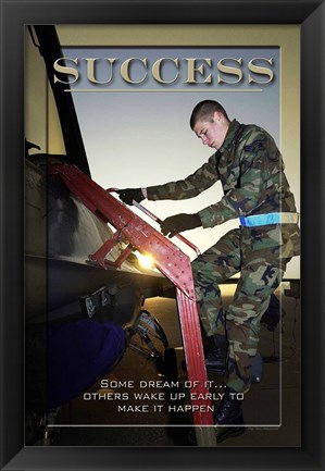 Framed Success Affirmation Poster, USAF Print