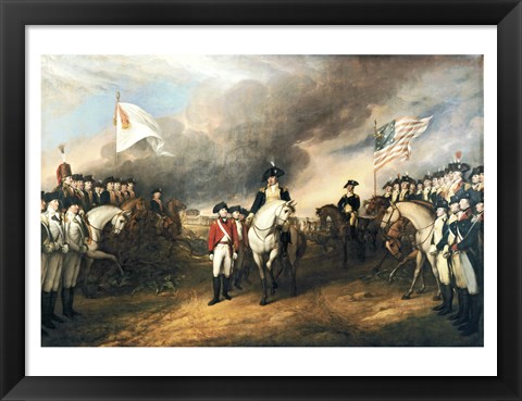 Framed Surrender of Lord Cornwallis Print