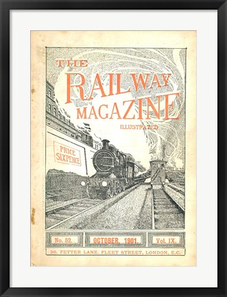 Framed Railway Magazine October 1901 Cover Print