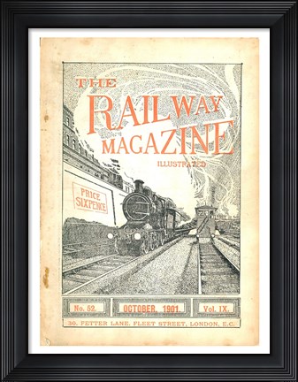 Framed Railway Magazine October 1901 Cover Print