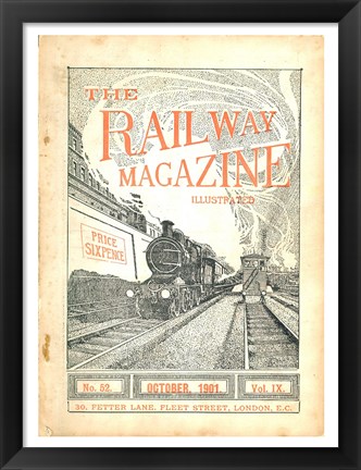 Framed Railway Magazine October 1901 Cover Print