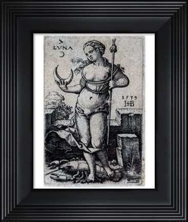 Framed Seven Planets - Cancer, the Moon Print