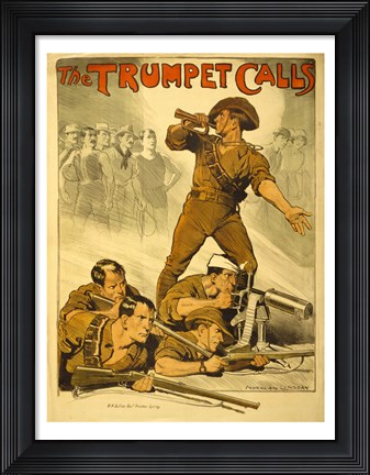 Framed Trumpet Calls Print